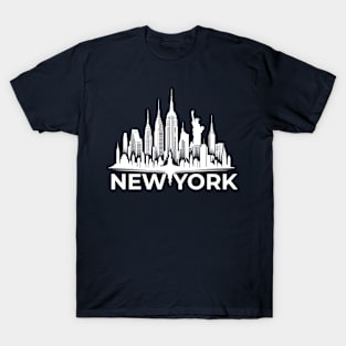 Silhouette of New York Skyline T-Shirt